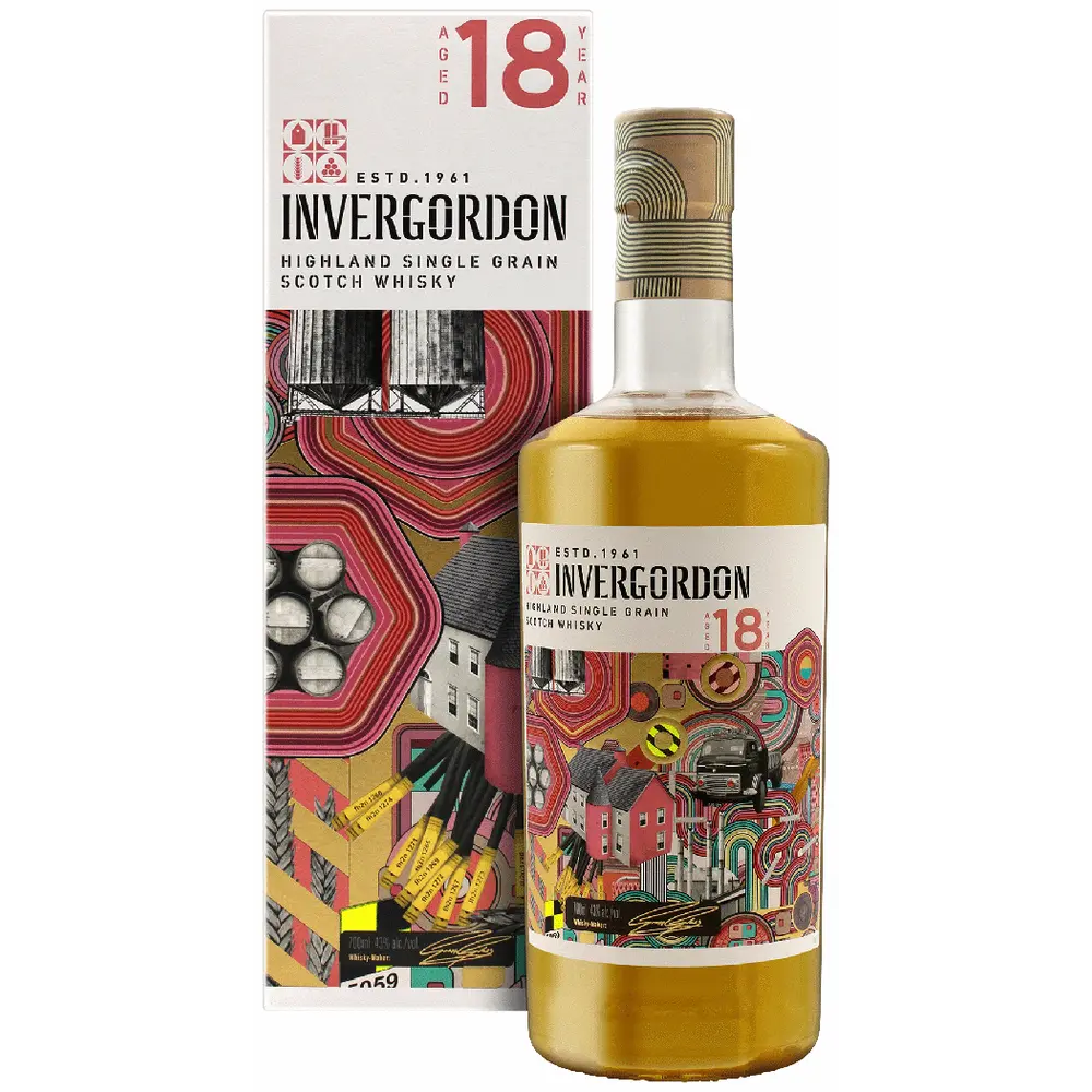 Invergordon 18 Year Single Grain Scotch Whisky – 750 ml