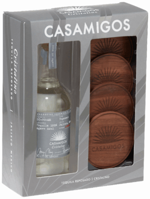 CASAMIGOS CRISTALINO REPOSADO WITH COASTERS