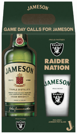 JAMESON LV RAIDERS WITH PINT GLASS