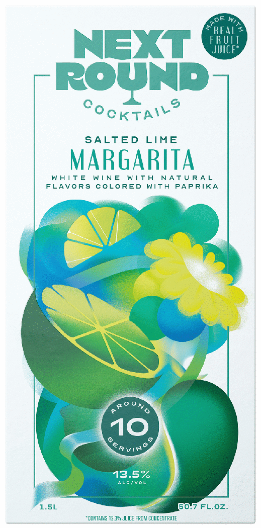 NEXT ROUND COCKTAILS WHITE WINE SALTED LIME MARGARITA