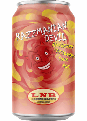 LIQUID NATION RAZZMANIAN DEVIL RASPBERRY & PASSIONFRUIT SOUR ALE