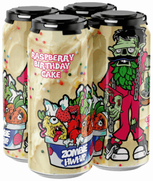 BEER ZOMBIES ZOMBIE HWHIP RASPBERRY BIRTHDAY CAKE