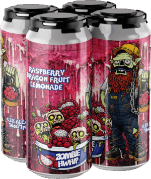 BEER ZOMBIES ZOMBIE HWHIP RASPBERRY DRAGON FRUIT LEMONADE