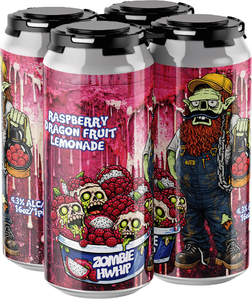BEER ZOMBIES ZOMBIE HWHIP RASPBERRY DRAGON FRUIT LEMONADE
